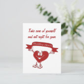 Gezonde hartcardiologie-bewustmakingssymbool voor  briefkaart (Staand voorkant)