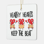 Gezonde harten keramisch ornament (Links)