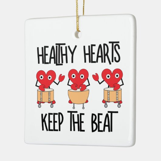 Gezonde harten keramisch ornament (Links)