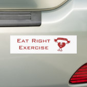 Gezonde hartwelzijnsbewust man cardiologie bumpersticker (Op auto)