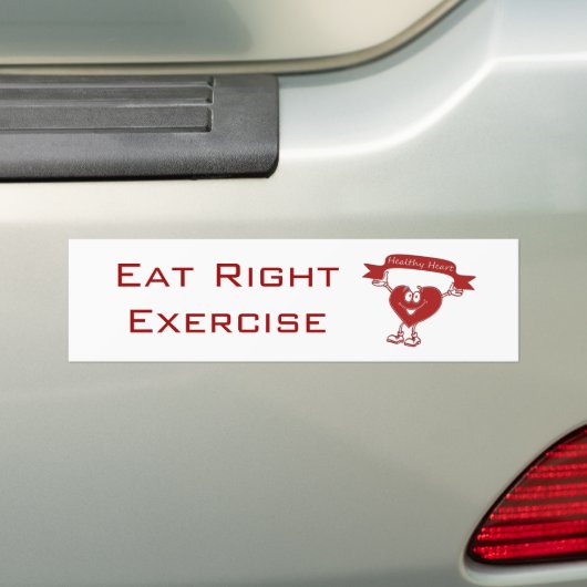 Gezonde hartwelzijnsbewust man cardiologie bumpersticker (Op auto)