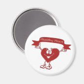 Gezonde hartwelzijnsbewust man cardiologie magneet (Voorkant / Achterkant)