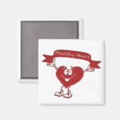 Gezonde hartwelzijnsbewust man cardiologie magneet (Voorkant / Achterkant)