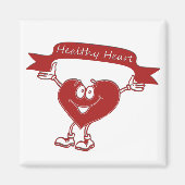 Gezonde hartwelzijnsbewust man cardiologie magneet (Voorkant)