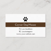 Gezonde Homemade Dog Behandelt Visitekaartje (Achterkant)