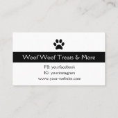 Gezonde Homemade Dog Behandelt Visitekaartje (Achterkant)