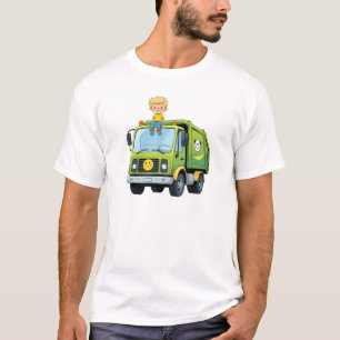 Gezonde Jongen & Truck – Gezellige Kinder Cartoon  T-shirt