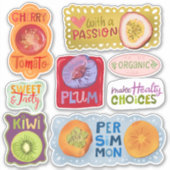 Gezonde keuze biologisch fruit sticker (Voorkant)