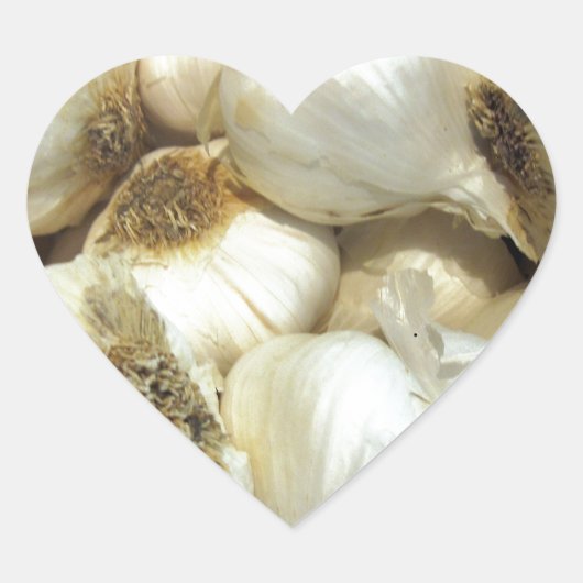 Gezonde knoflook hart sticker (Voorkant)