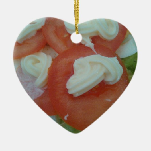 Gezonde lentessalade keramisch ornament (Voorkant)