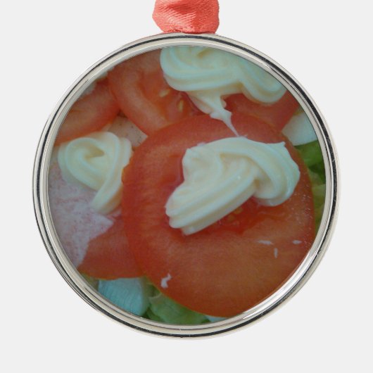 Gezonde lentessalade metalen ornament (Voorkant)