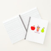 Gezonde levende kleurrijke levensmiddelen en drank notitieboek (Binnen)