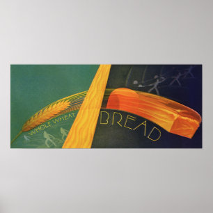 gezonde levensmiddelen, volkorenbrood poster