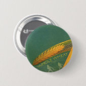 gezonde levensmiddelen, volkorenbrood ronde button 5,7 cm (Voorkant /achterkant)