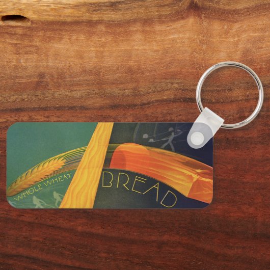  gezonde levensmiddelen, volkorenbrood sleutelhanger (Voorkant)