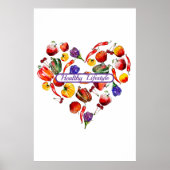 Gezonde levensstijl keuzes oefening - Hart Poster (Voorkant)