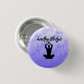 Gezonde Levensstijl Pin Ronde Button 3,2 Cm (Voorkant /achterkant)