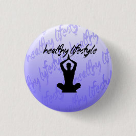 Gezonde Levensstijl Pin Ronde Button 3,2 Cm