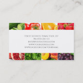 Gezonde levensstijl Voeding Verse voeding Dieet Ex Visitekaartje (Achterkant)