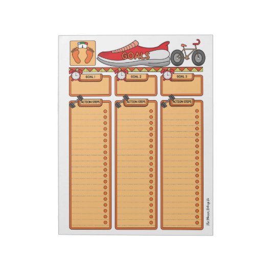 Gezonde Lichaam Doelplanner Aangepaste Notitieblok (Linkerzijde)