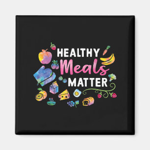 Gezonde maaltijden lunchdame School Lunch Hero Wee Magneet