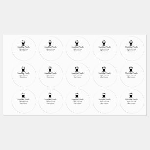 Gezonde maaltijden met liefde voeg naam restaurant labels