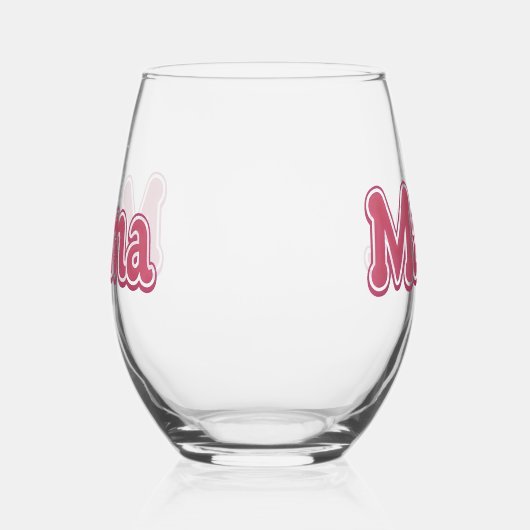 Gezonde moeder, mam cadeau wijnglas zonder voet (Rechts)