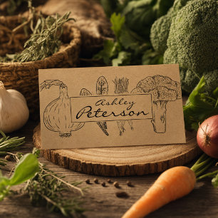 Gezonde moestuin & ambachtelijk papier  visitekaartje