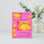 Gezonde ogen - bladwijzer voor lezers briefkaart (Staand voorkant)