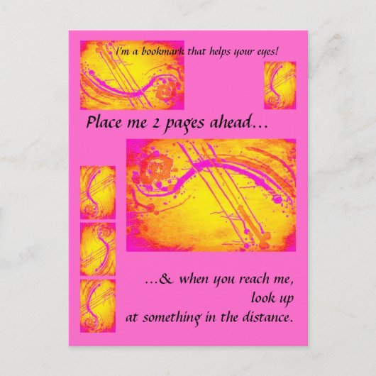 Gezonde ogen - bladwijzer voor lezers briefkaart (Voorkant)