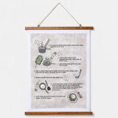 Gezonde ontbijt pasta recept illustratie hangend wandkleed (Voorkant 2)