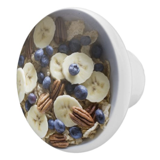 Gezonde ontbijtvruchten en noten keramische knop (Rechts)