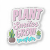 Gezonde Plant Quote Sticker (Voorkant)