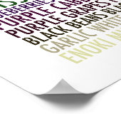 Gezonde regenboogvruchten en groenten poster (Hoek)