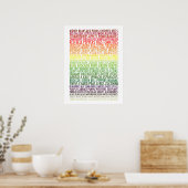 Gezonde regenboogvruchten en groenten poster (Keuken)