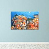 Gezonde rifstructuur, Nationaal Park Komodo Canvas Afdruk (Insitu (Houten vloer))