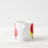 Gezonde rode frambozen en amandelen Waterverf Espresso Kop (Achterkant)