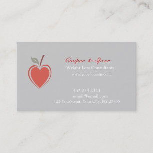 Gezonde Rode Minimale Heart Wellness Fitness Visitekaartje