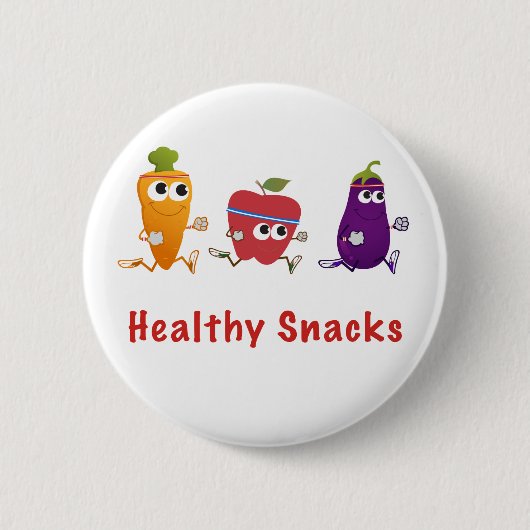 Gezonde snacks ronde button 5,7 cm (Voorkant)
