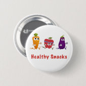 Gezonde snacks ronde button 5,7 cm (Voorkant /achterkant)