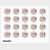 Gezonde snacks ronde sticker (Vel)