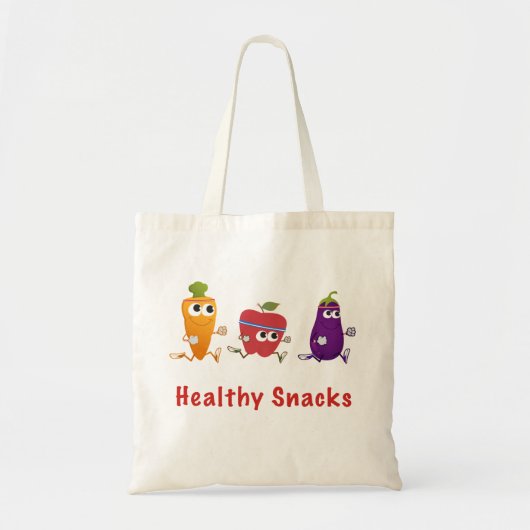 Gezonde snacks tote bag (Voorkant)