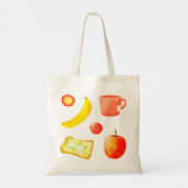 Gezonde snacks tote bag (Achterkant)