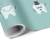 Gezonde Tanden, Dentist en Dental Thema Cadeaupapier (Rol Hoek)