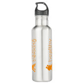 Gezonde Trekking Tangerine Logo Reizen Waterfles (Achterkant)