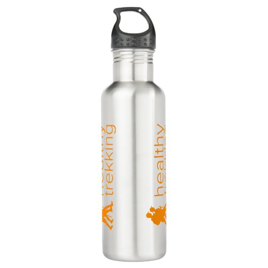 Gezonde Trekking Tangerine Logo Reizen Waterfles (Achterkant)