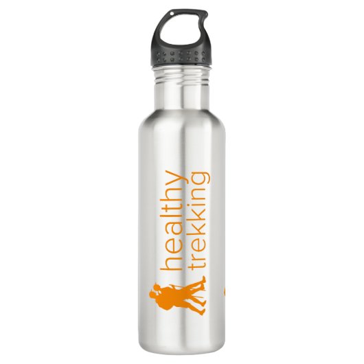 Gezonde Trekking Tangerine Logo Reizen Waterfles (Voorkant)
