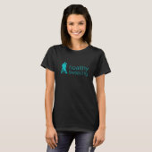 Gezonde Trekking Turquoise Borst Logo Activewear T-shirt (Voorkant volledig)