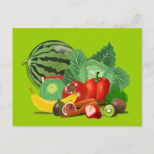 gezonde_Vector_Clipart VEGETABEL Briefkaart (Voorkant)