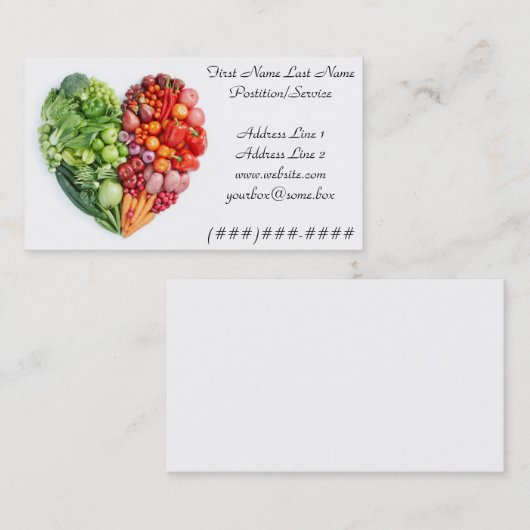 Gezonde Visitekaartje (Voorkant / Achterkant)